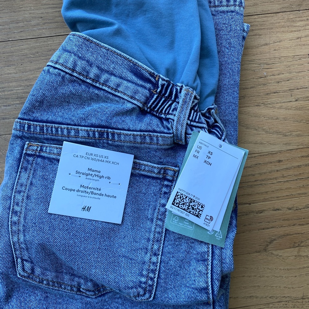 H&M Maternity Jeans OTB XS straight leg